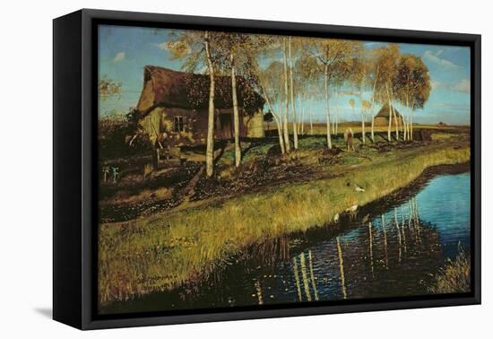 Autumn Morning on the Canal-Otto Wagner-Framed Stretched Canvas