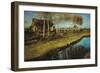 Autumn Morning on the Canal-Otto Wagner-Framed Premium Giclee Print