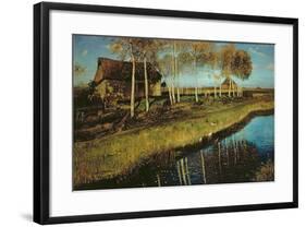 Autumn Morning on the Canal-Otto Wagner-Framed Giclee Print