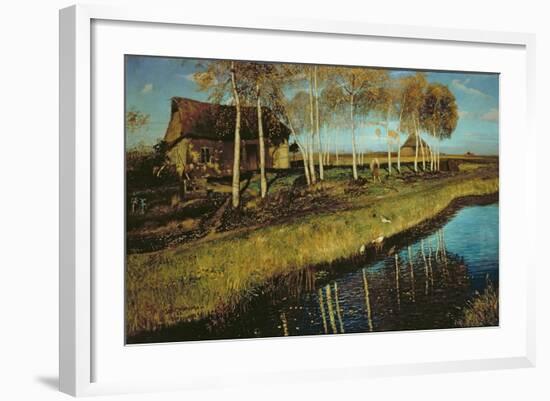 Autumn Morning on the Canal-Otto Wagner-Framed Giclee Print