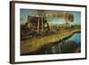 Autumn Morning on the Canal-Otto Wagner-Framed Giclee Print