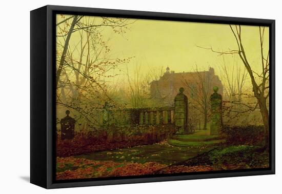 Autumn Morning-John Atkinson Grimshaw-Framed Stretched Canvas