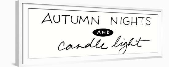 Autumn Nights and Candle Light-Wild Apple Portfolio-Framed Premium Giclee Print