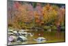 Autumn on Echo Lake, Franconia Notch State Park, New Hampshire, USA-Michel Hersen-Mounted Photographic Print