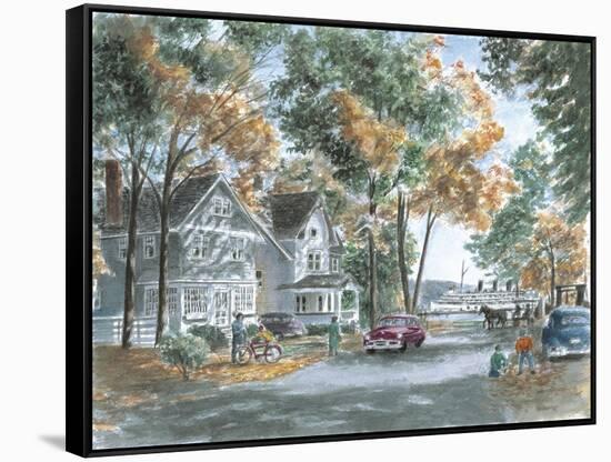 Autumn On Glenn Dr.-Stanton Manolakas-Framed Stretched Canvas