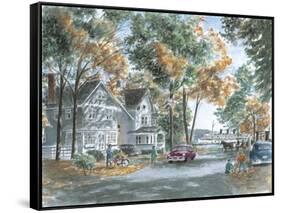 Autumn On Glenn Dr.-Stanton Manolakas-Framed Stretched Canvas