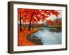 Autumn on Spring Lake, New York-Patty Baker-Framed Art Print