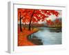 Autumn on Spring Lake, New York-Patty Baker-Framed Art Print