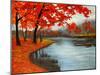 Autumn on Spring Lake, New York-Patty Baker-Mounted Art Print