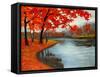 Autumn on Spring Lake, New York-Patty Baker-Framed Stretched Canvas
