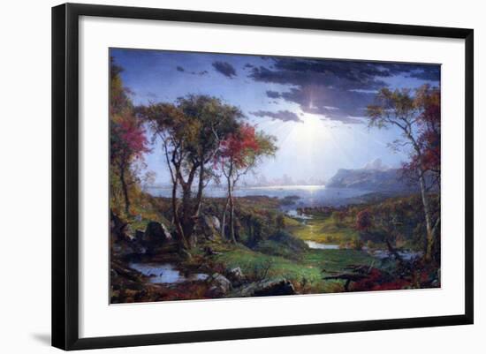 Autumn-On The Hudson River-Jasper Francis Cropsey-Framed Art Print