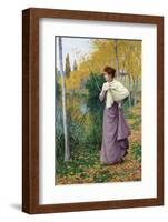 Autumn on the Shore of the Lake-Leopold Francois Kowalsky-Framed Premium Giclee Print