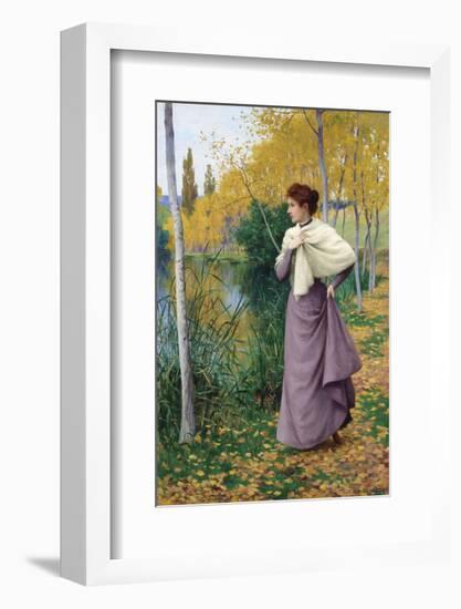 Autumn on the Shore of the Lake-Leopold Francois Kowalsky-Framed Premium Giclee Print