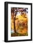 Autumn paint waterfront-Philippe Sainte-Laudy-Framed Photographic Print