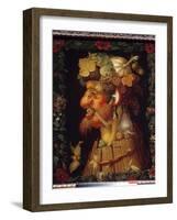 Autumn Painting by Giuseppe Arcimboldo (1527-1593) 16Th Century Sun. 0,76X0,63 M - Autumn. Painting-Giuseppe Arcimboldo-Framed Giclee Print