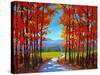 Autumn Path III-Patty Baker-Stretched Canvas