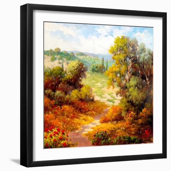 Autumn Path-Marino-Framed Art Print