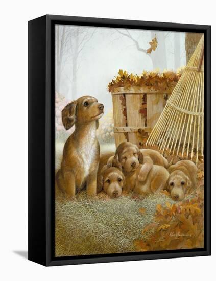 Autumn Playtime-Ruane Manning-Framed Stretched Canvas