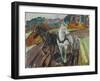 Autumn Ploughing, 1919 (Oil on Canvas)-Edvard Munch-Framed Giclee Print