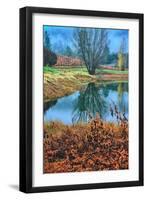 Autumn Pond Reflections, Calistoga, Napa Valley California-Vincent James-Framed Photographic Print