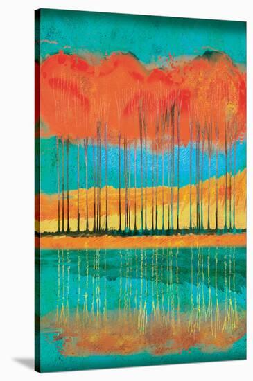 Autumn Pond-Toy Jones-Stretched Canvas