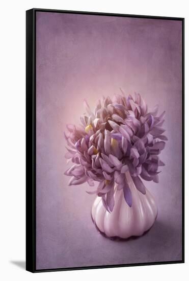 Autumn Purple Flower in a Vase-egal-Framed Stretched Canvas