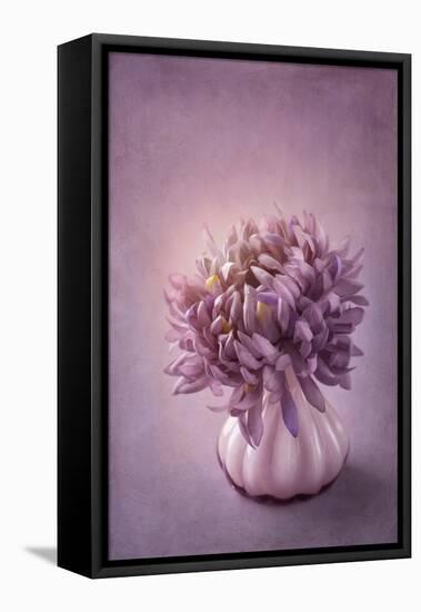 Autumn Purple Flower in a Vase-egal-Framed Stretched Canvas