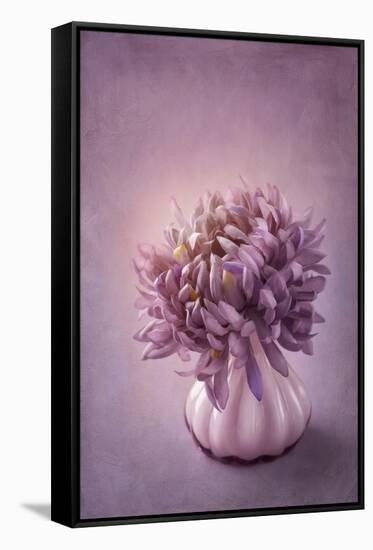 Autumn Purple Flower in a Vase-egal-Framed Stretched Canvas