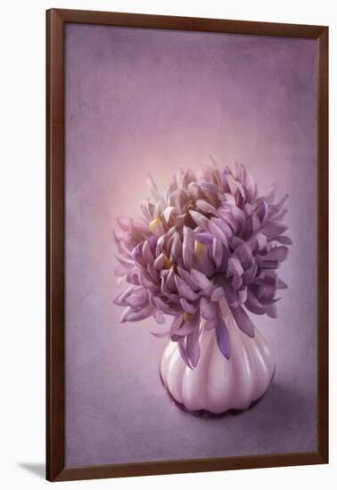 Autumn Purple Flower in a Vase-egal-Framed Art Print