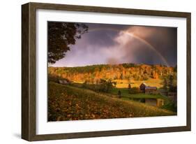Autumn Rainbow Farms, Hollow Farm Vermont New England-Vincent James-Framed Photographic Print