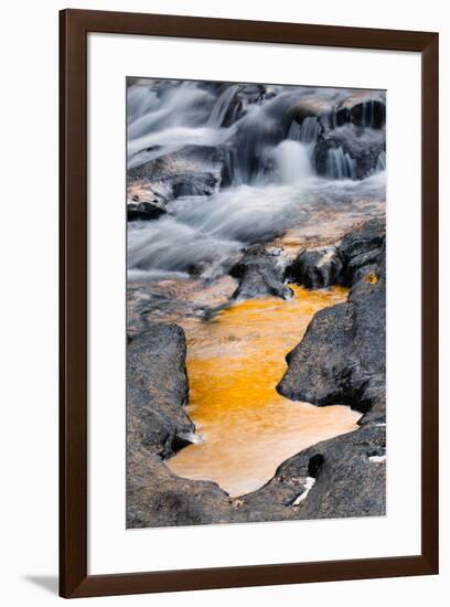 Autumn reflection, Pigeon River (West Fork), Forest Scenic Byway, Pisgah National Forest, North Car-Adam Jones-Framed Photographic Print