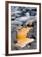 Autumn reflection, Pigeon River (West Fork), Forest Scenic Byway, Pisgah National Forest, North Car-Adam Jones-Framed Photographic Print