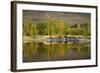 Autumn Reflections at Butchers Dam, Near Alexandra, Central Otago, South Island, New Zealand-David Wall-Framed Photographic Print