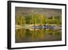 Autumn Reflections at Butchers Dam, Near Alexandra, Central Otago, South Island, New Zealand-David Wall-Framed Photographic Print