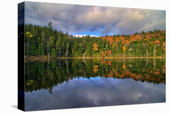 Autumn Reflections at White Mountains Lake, New Hampshire-Vincent James-Stretched Canvas