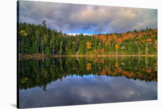 Autumn Reflections at White Mountains Lake, New Hampshire-Vincent James-Stretched Canvas