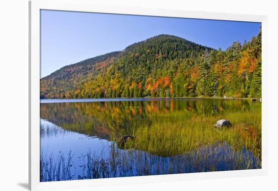 Autumn Reflections, Bubble Pond, Acadia National Park, Maine, Usa-Michel Hersen-Framed Photographic Print