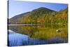 Autumn Reflections, Bubble Pond, Acadia National Park, Maine, Usa-Michel Hersen-Stretched Canvas