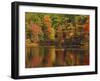 Autumn Reflections, Trickey Pond, Naples, Maine, USA-Michel Hersen-Framed Premium Photographic Print