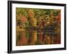 Autumn Reflections, Trickey Pond, Naples, Maine, USA-Michel Hersen-Framed Photographic Print