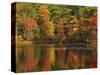 Autumn Reflections, Trickey Pond, Naples, Maine, USA-Michel Hersen-Stretched Canvas