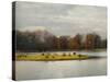 Autumn Rising at the Duck Pond-Jai Johnson-Stretched Canvas