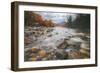 Autumn River Flow at Lincoln, New Hampshire-Vincent James-Framed Photographic Print