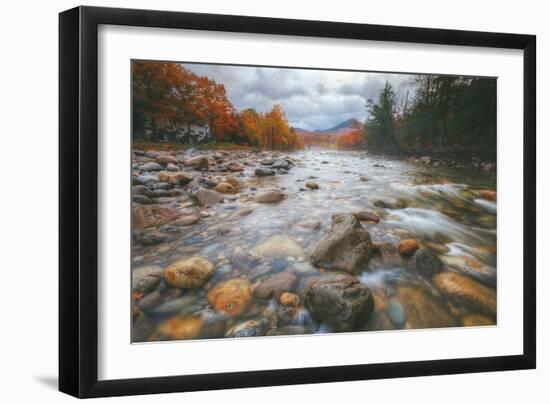 Autumn River Flow at Lincoln, New Hampshire-Vincent James-Framed Photographic Print