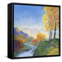 Autumn River-Judy Mastrangelo-Framed Stretched Canvas