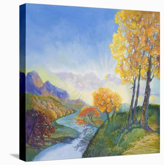Autumn River-Judy Mastrangelo-Stretched Canvas