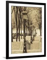 Autumn, Rue De Foyatier Steps to the Place Du Sacre Coeur, Montmartre, Paris, France-Walter Bibikow-Framed Photographic Print