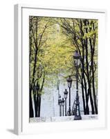 Autumn, Rue De Foyatier Steps to the Place Du Sacre Coeur, Montmartre, Paris, France-Walter Bibikow-Framed Photographic Print