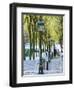 Autumn, Rue De Foyatier Steps to the Place Du Sacre Coeur, Montmartre, Paris, France-Walter Bibikow-Framed Photographic Print