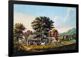 Autumn Scene, 1866-Currier & Ives-Framed Giclee Print